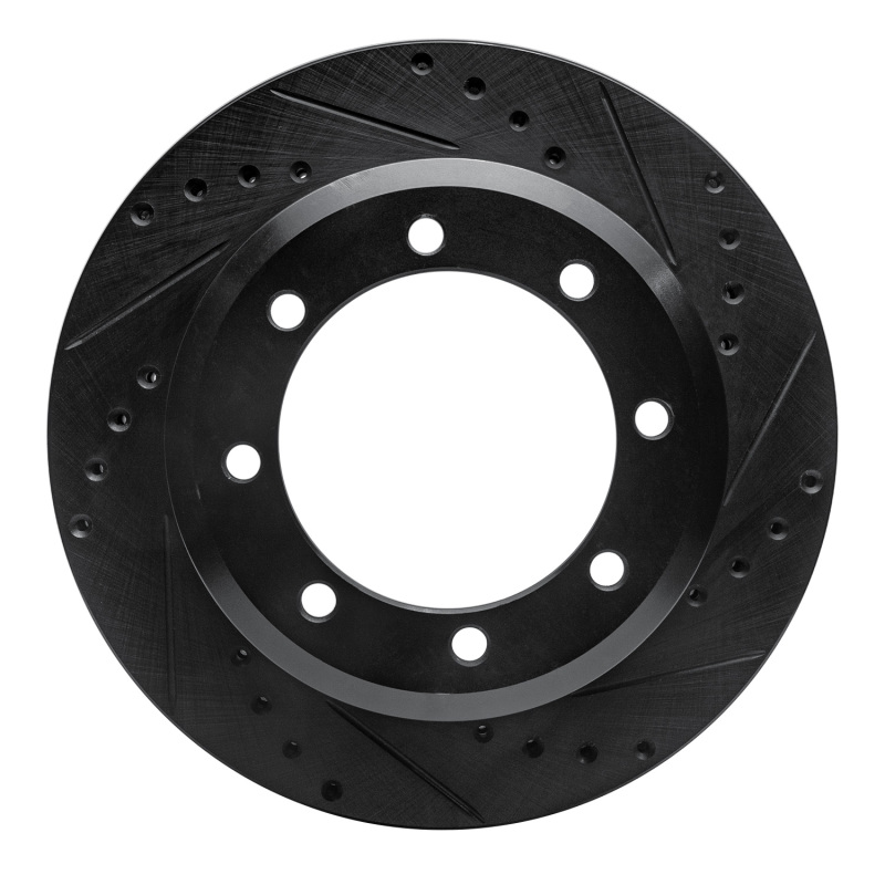 Ford F-350 Super Duty Brake Rotor (1) - Rear Right - R1 Concepts - Drilled & Slotted - Black - `05-`12 Ford F-350 Super Duty Brake Rotor (1) - Rear Right - R1 Concepts - Drilled & Slotted - Black - `05-`12